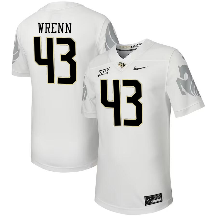 Men #43 Tyler Wrenn UCF Knights Big 12 Conference College Football Jerseys Stitched-Black